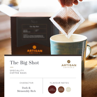 Artisan Coffee Co the big shot coffee bag nfographic intro
